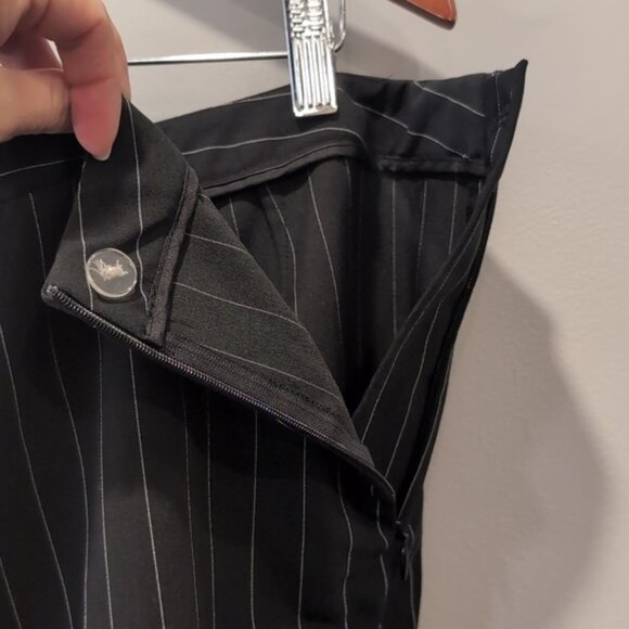 Peter Nygard Petites Cropped Pinstriped Pants Trousers Suiting Office 14P - Picture 5 of 11